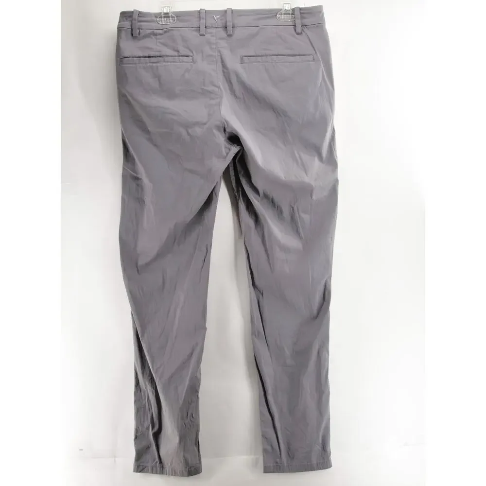 Bird Dogs Men's 36 Gray Solid Performance Pants Chinos Stretch Lined 31 Inseam